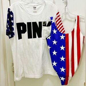 PINK Victoria's Secret White One Piece